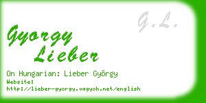 gyorgy lieber business card